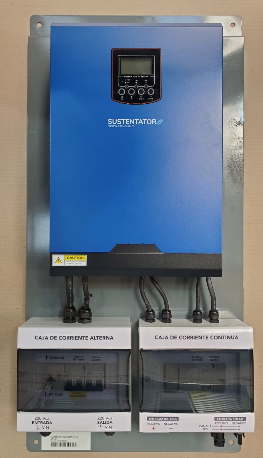 Inversor SOLARBAT 1000 con Panel de protecciones