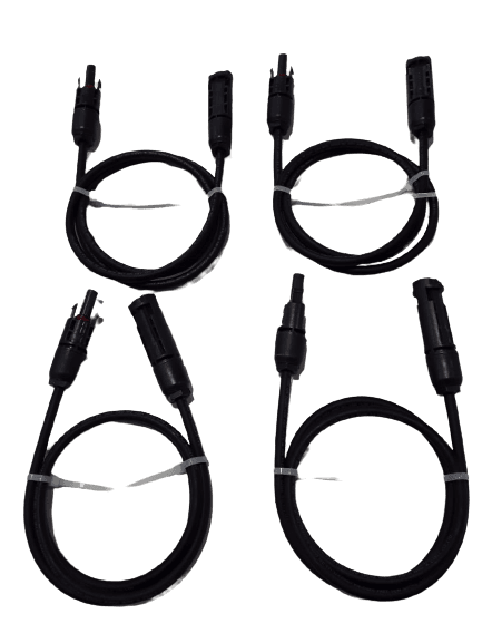 Pack 4 x Extensión cable solar 4mm2 90cm armado c/MC4